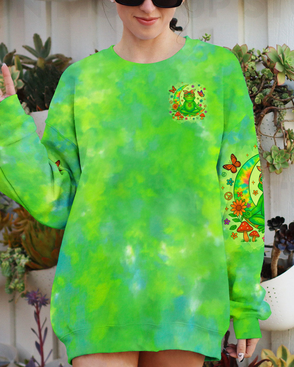 JUST BREATHE FROG TIE DYE  ALL OVER PRINT  - TLTR2305252