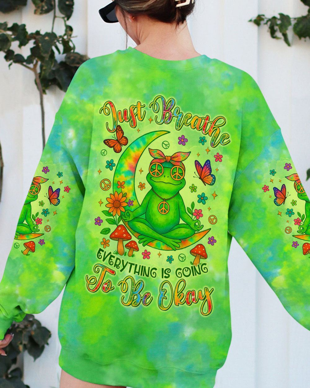 JUST BREATHE FROG TIE DYE  ALL OVER PRINT  - TLTR2305252