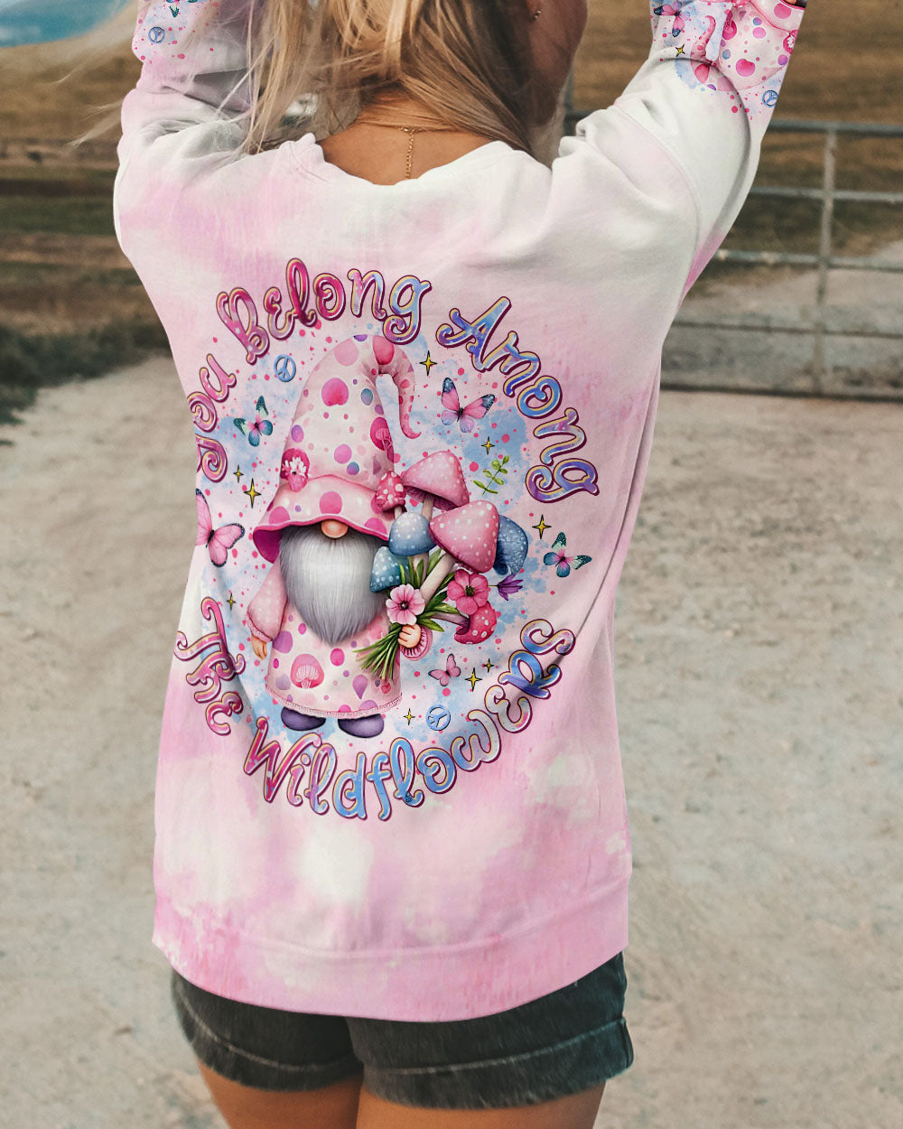 YOU BELONG AMONG THE WILDFLOWERS GNOME ALL OVER PRINT - TLTR2310244