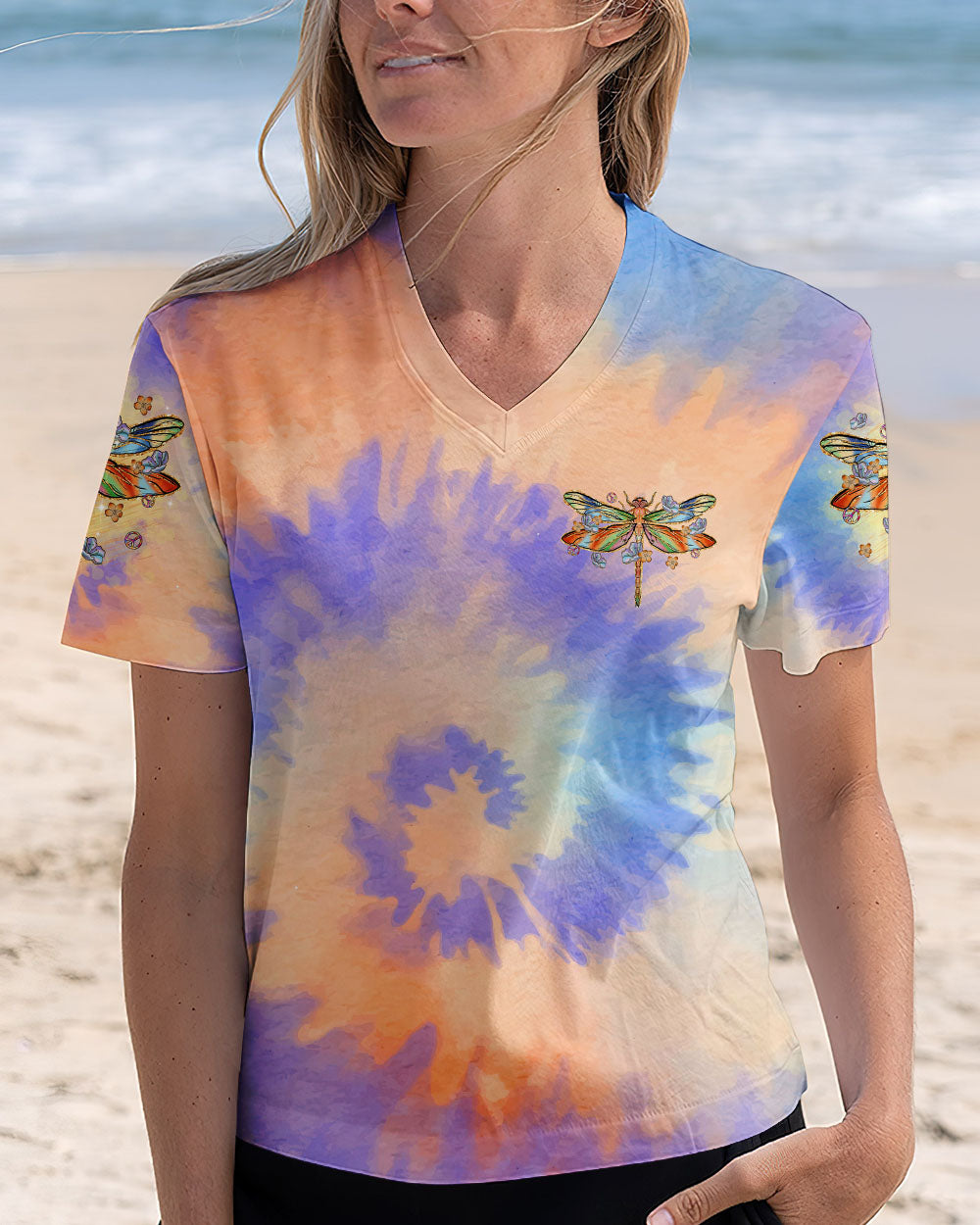 SMILE OFTEN THINK POSITIVELY DRAGONFLY ALL OVER PRINT - TLTR2312242