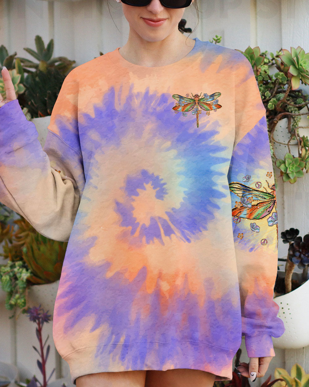 SMILE OFTEN THINK POSITIVELY DRAGONFLY ALL OVER PRINT - TLTR2312242