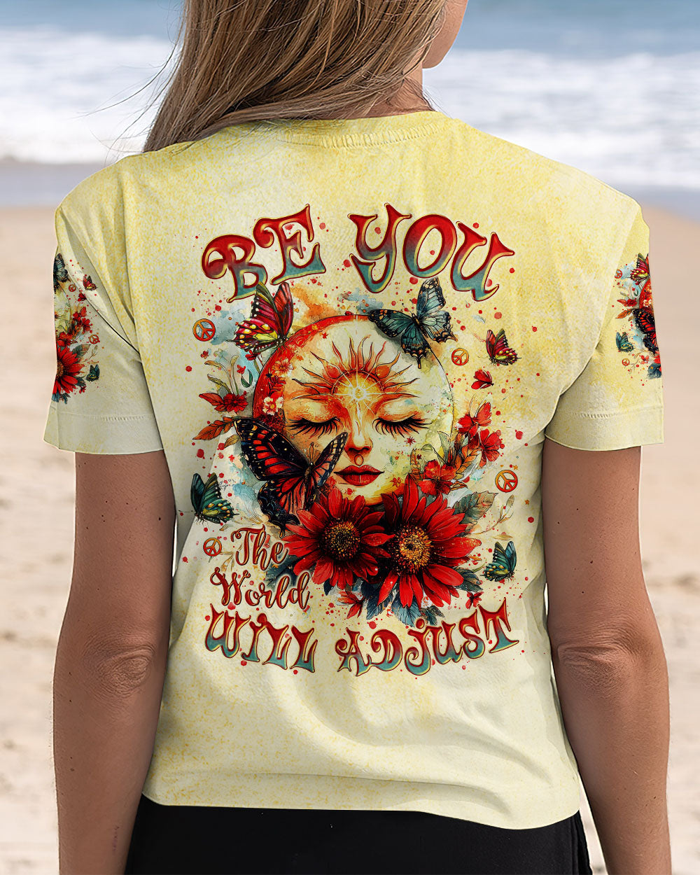 BE YOU THE WORLD WILL ADJUST SUN MOON ALL OVER PRINT   - TLTR2403252
