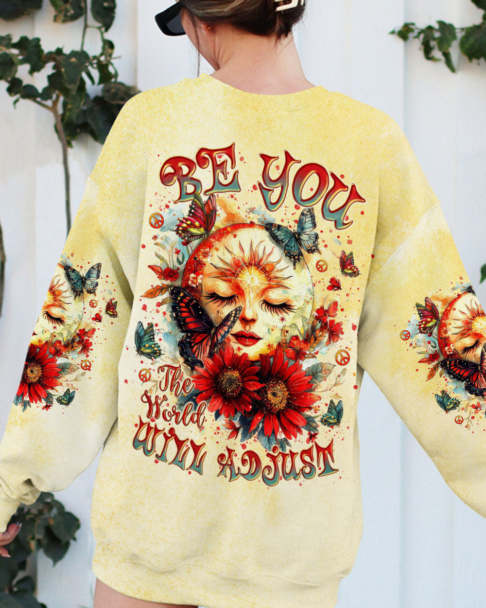 BE YOU THE WORLD WILL ADJUST SUN MOON ALL OVER PRINT   - TLTR2403252