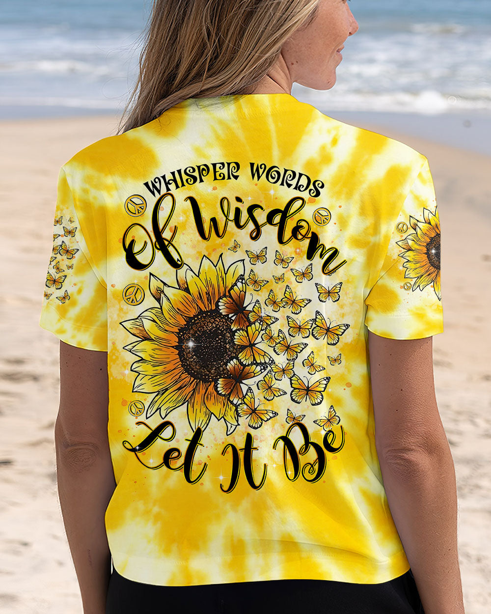 WHISPER WORDS OF WISDOM SUNFLOWER BUTTERFLY ALL OVER PRINT - TLTR2502254