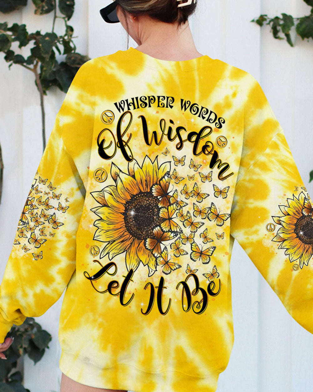 WHISPER WORDS OF WISDOM SUNFLOWER BUTTERFLY ALL OVER PRINT - TLTR2502254