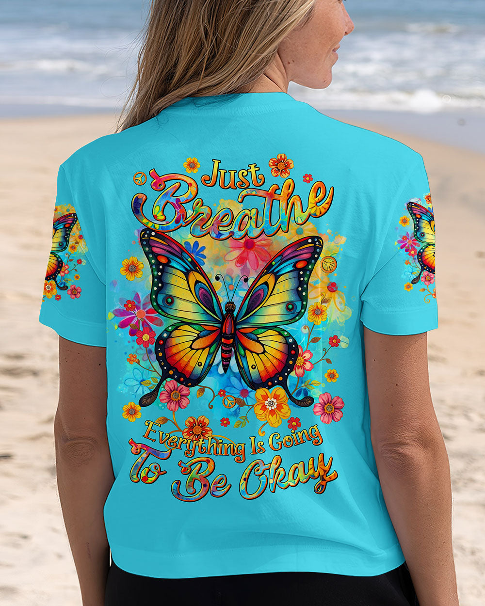 JUST BREATHE BUTTERFLY ALL OVER PRINT - TLTR2503253
