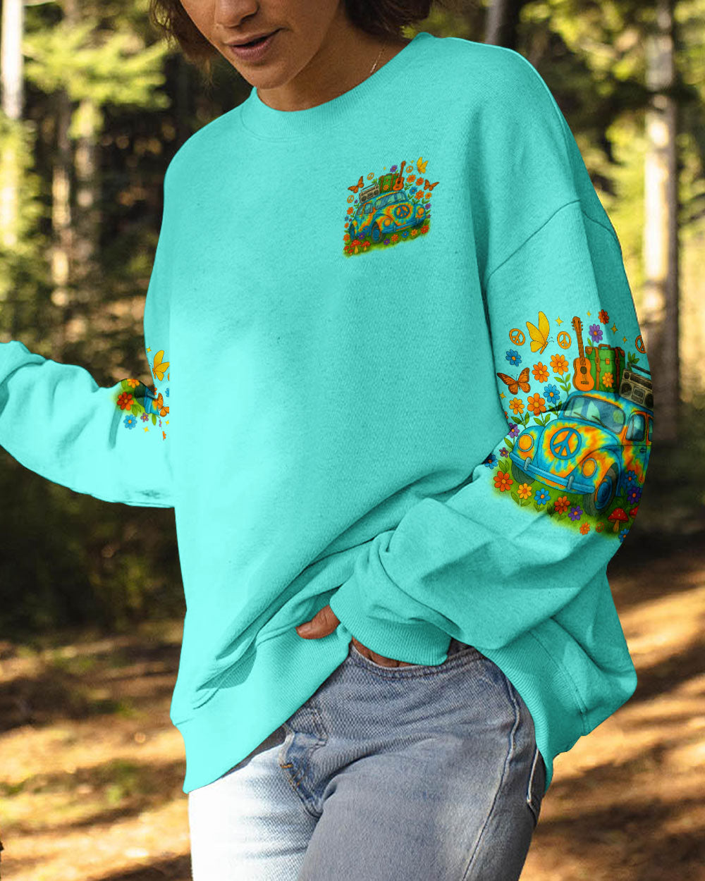 JUST A GIRL WITH A GYPSY SOUL CAR TIE DYE ALL OVER PRINT - TLTR2504251