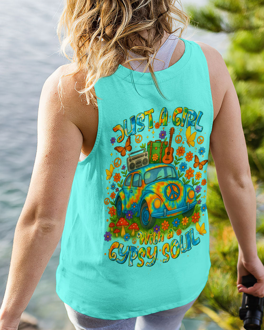 JUST A GIRL WITH A GYPSY SOUL CAR TIE DYE ALL OVER PRINT - TLTR2504251