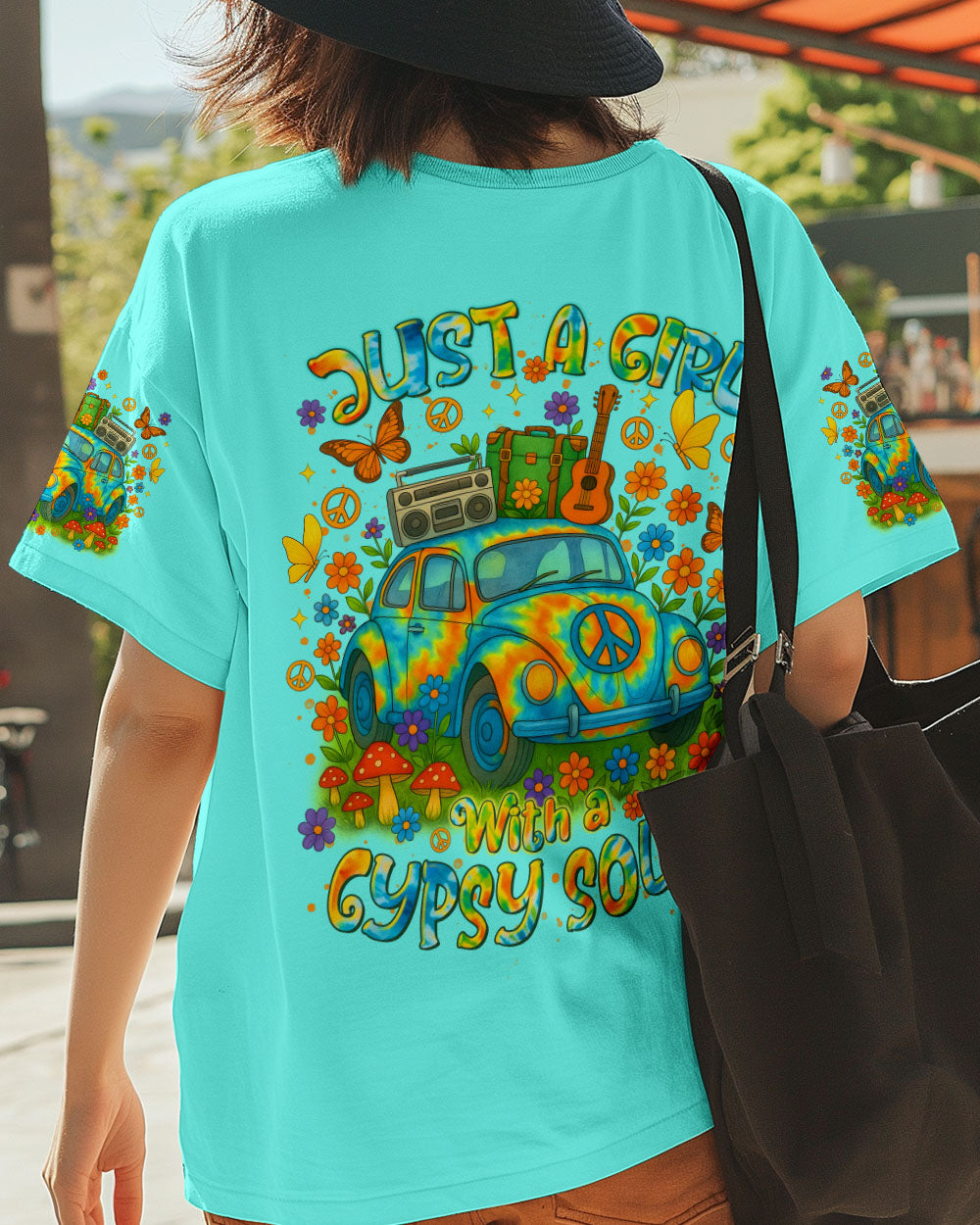 JUST A GIRL WITH A GYPSY SOUL CAR TIE DYE ALL OVER PRINT - TLTR2504251