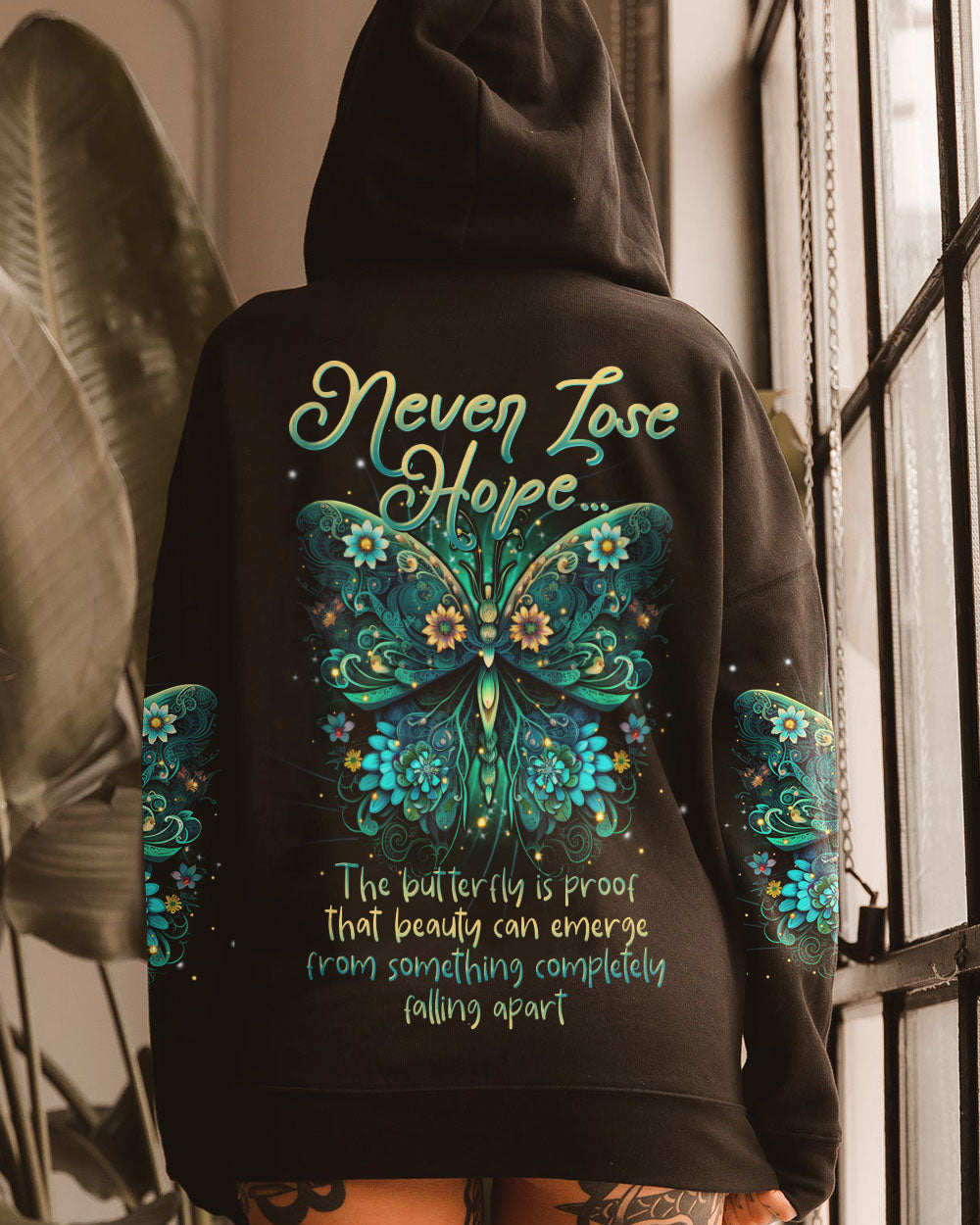 NEVER LOSE HOPE BUTTERFLY ALL OVER PRINT - TLTR2505231