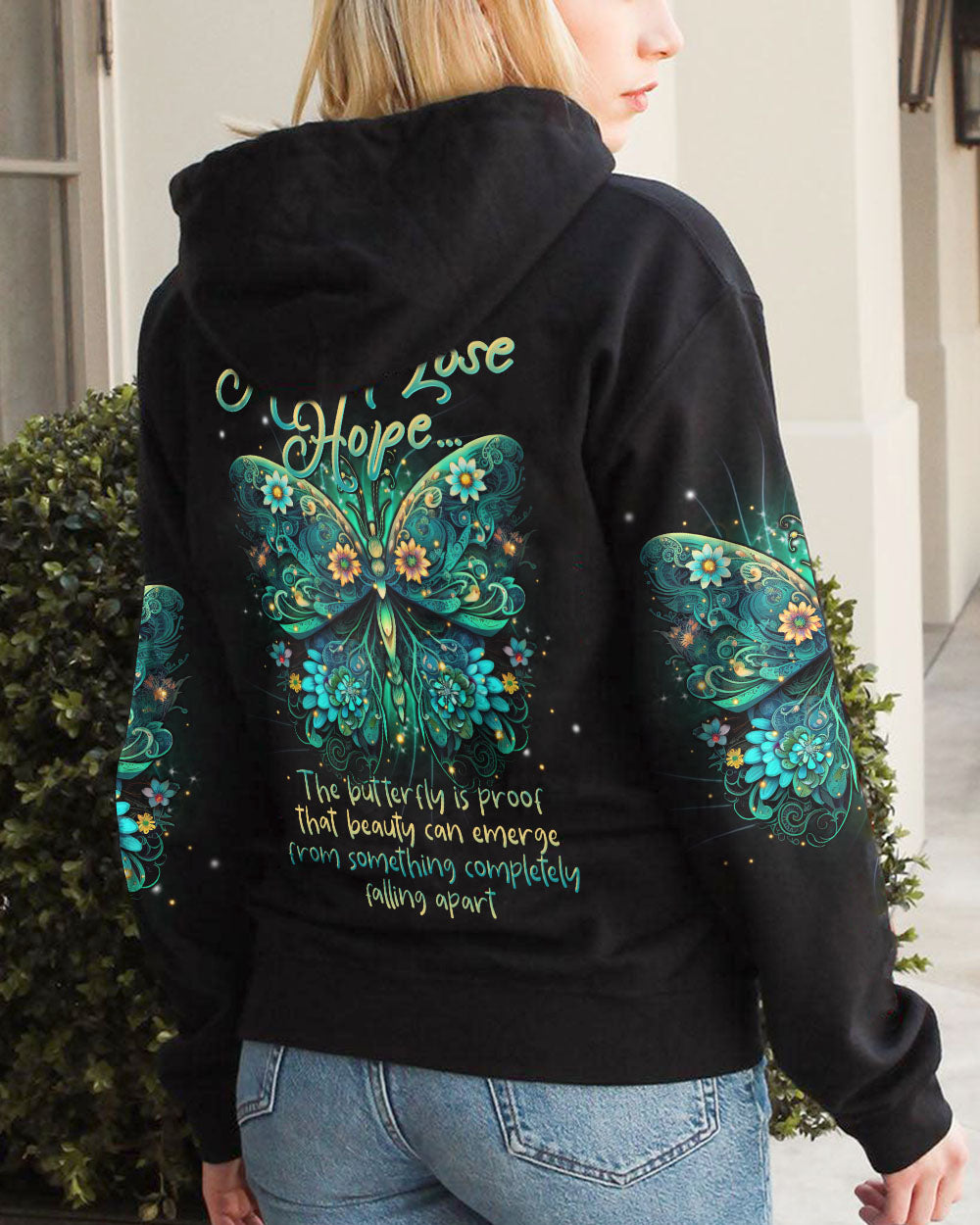 NEVER LOSE HOPE BUTTERFLY ALL OVER PRINT - TLTR2505231