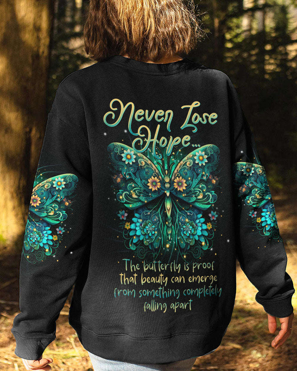 NEVER LOSE HOPE BUTTERFLY ALL OVER PRINT - TLTR2505231