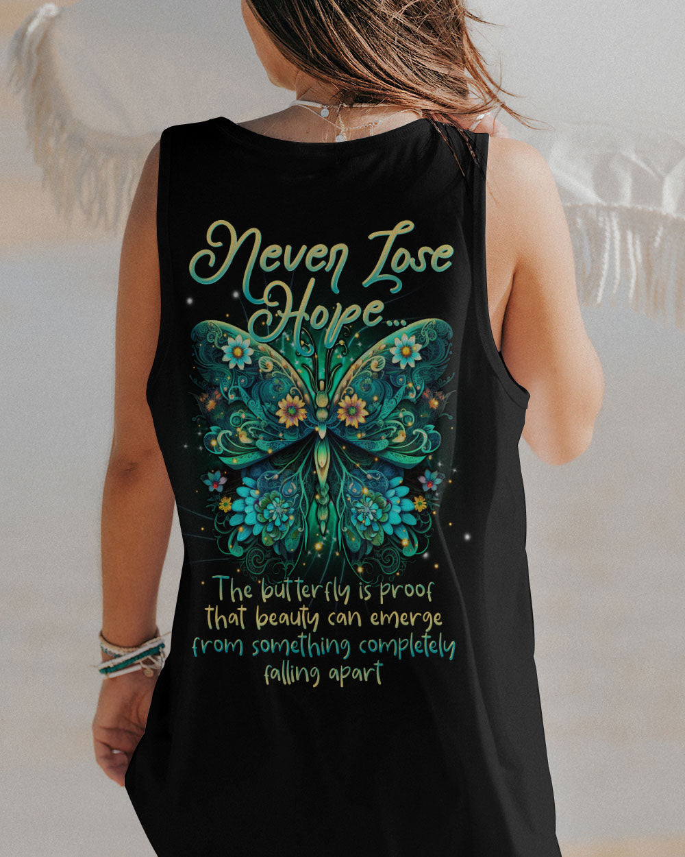 NEVER LOSE HOPE BUTTERFLY ALL OVER PRINT - TLTR2505231
