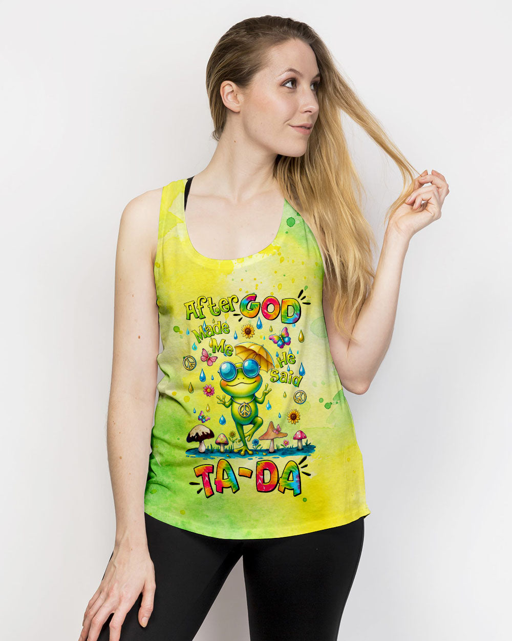 AFTER GOD MADE ME HE SAID TADA FROG ALL OVER PRINT - TLTR2506245