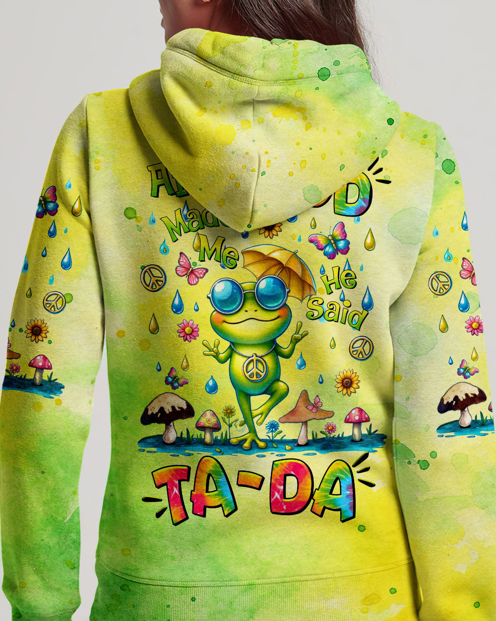 AFTER GOD MADE ME HE SAID TADA FROG ALL OVER PRINT - TLTR2506245