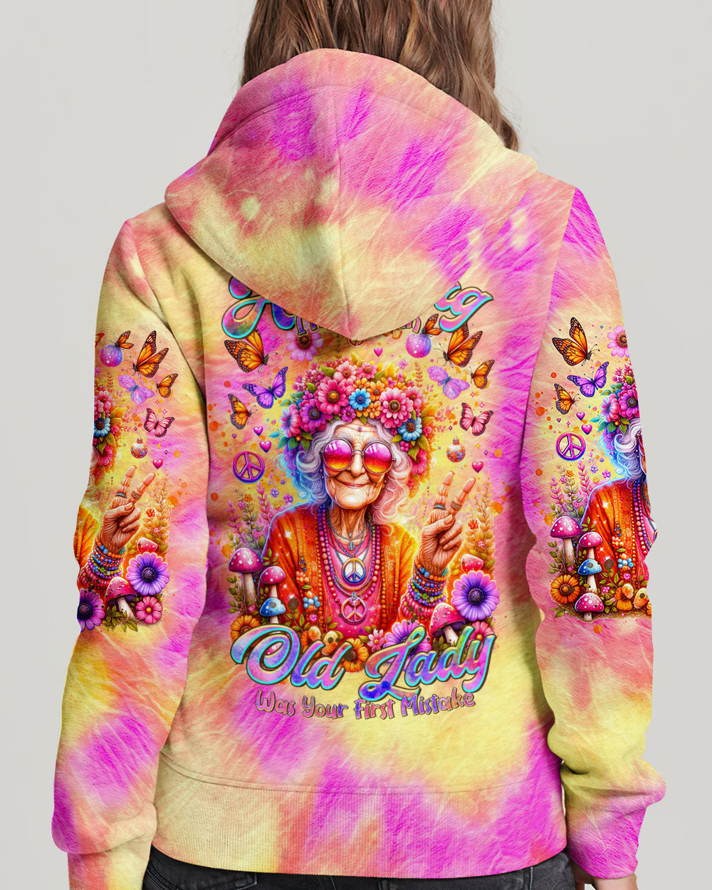 ASSUMING I'M JUST AN OLD LADY TIE DYE ALL OVER PRINT - TLTR2601243