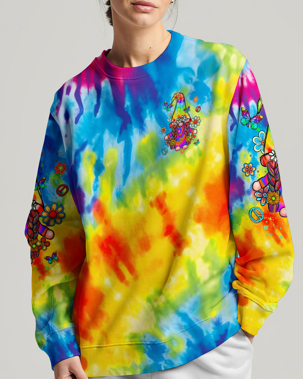 BE YOU THE WORLD WILL ADJUST GNOME TIE DYE ALL OVER PRINT - TLTR2602242