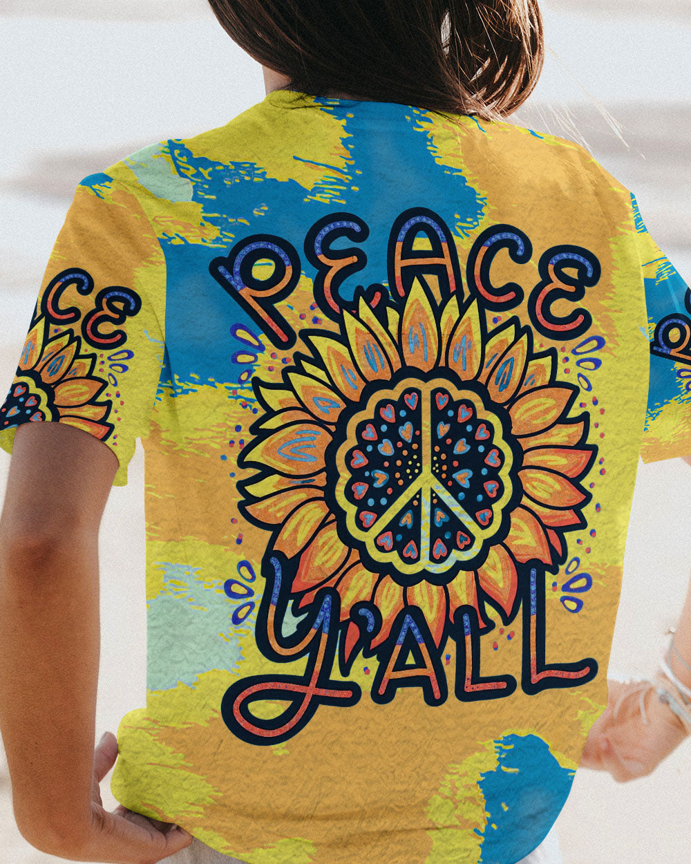 PEACE Y'ALL TIE DYE ALL OVER PRINT - TLTR2605233