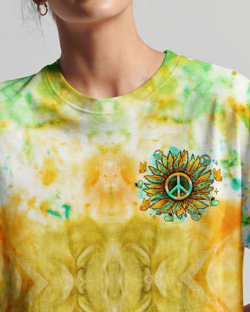 PEACE Y'ALL SUNFLOWER ALL OVER PRINT - TLTR2606243
