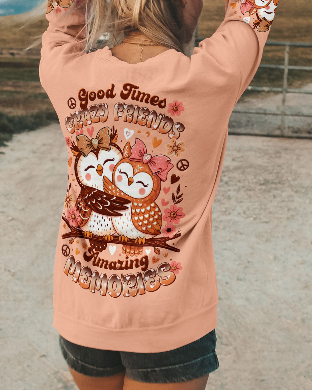 GOOD TIMES CRAZY FRIEND OWL ALL OVER PRINT -  TLTR2606252