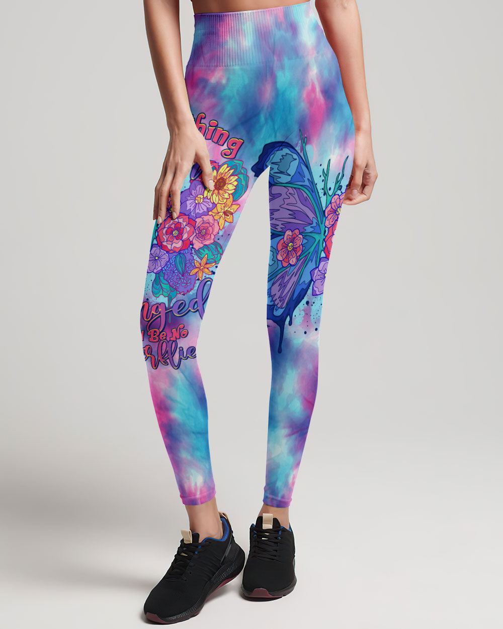 IF NOTHING EVER CHANGED BUTTERFLY TIE DYE ALL OVER PRINT - TLTR2607234