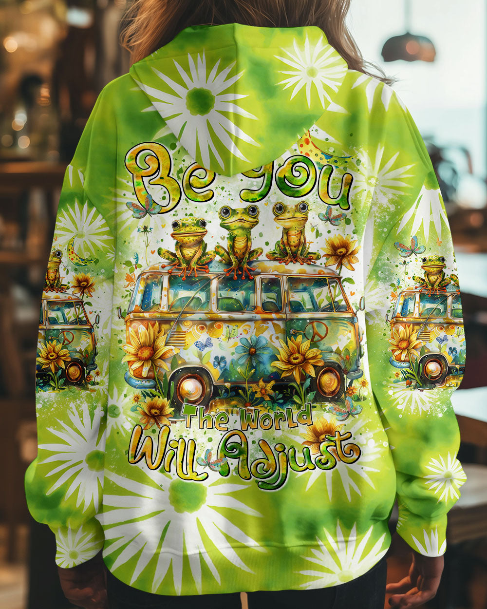 BE YOU THE WORLD WILL ADJUST FROG ALL OVER PRINT - TLTR2608242