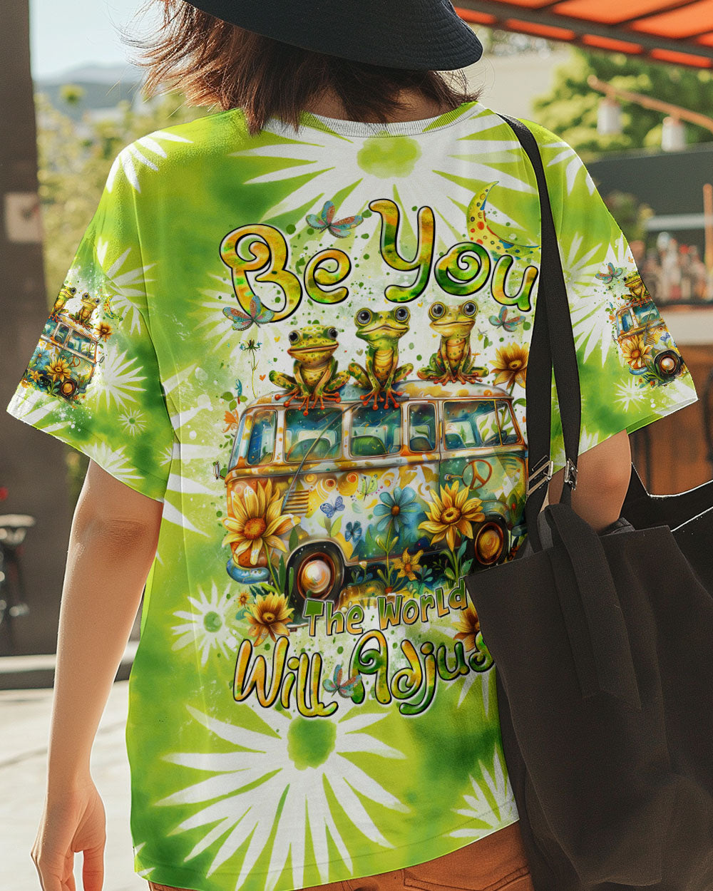 BE YOU THE WORLD WILL ADJUST FROG ALL OVER PRINT - TLTR2608242