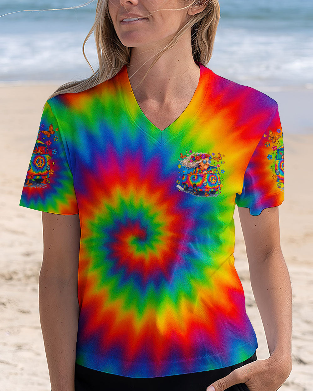 IT'S NOT HOW OLD YOU ARE HIPPIE BUS TIE DYE ALL OVER PRINT - TLTR2706253