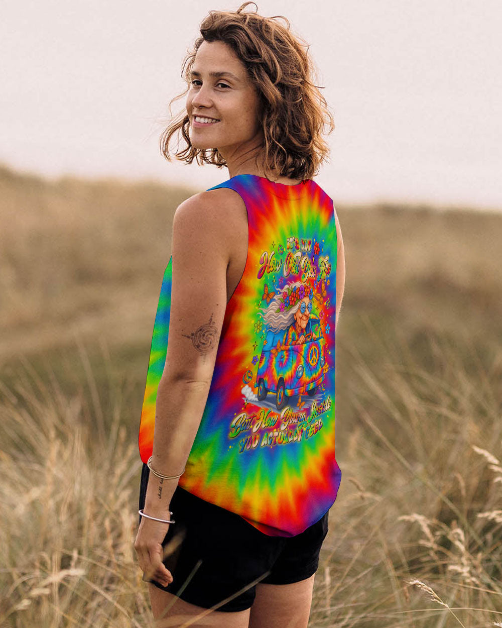 IT'S NOT HOW OLD YOU ARE HIPPIE BUS TIE DYE ALL OVER PRINT - TLTR2706253