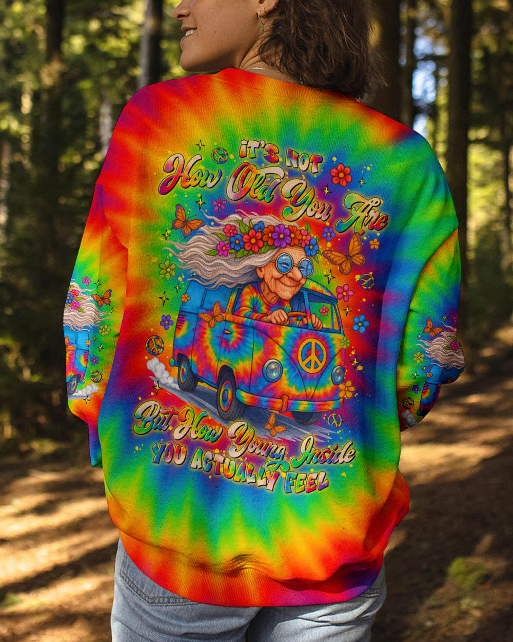 IT'S NOT HOW OLD YOU ARE HIPPIE BUS TIE DYE ALL OVER PRINT - TLTR2706253