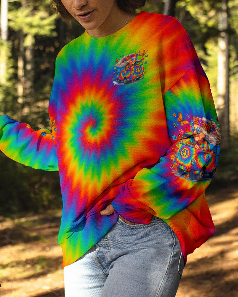 IT'S NOT HOW OLD YOU ARE HIPPIE BUS TIE DYE ALL OVER PRINT - TLTR2706253