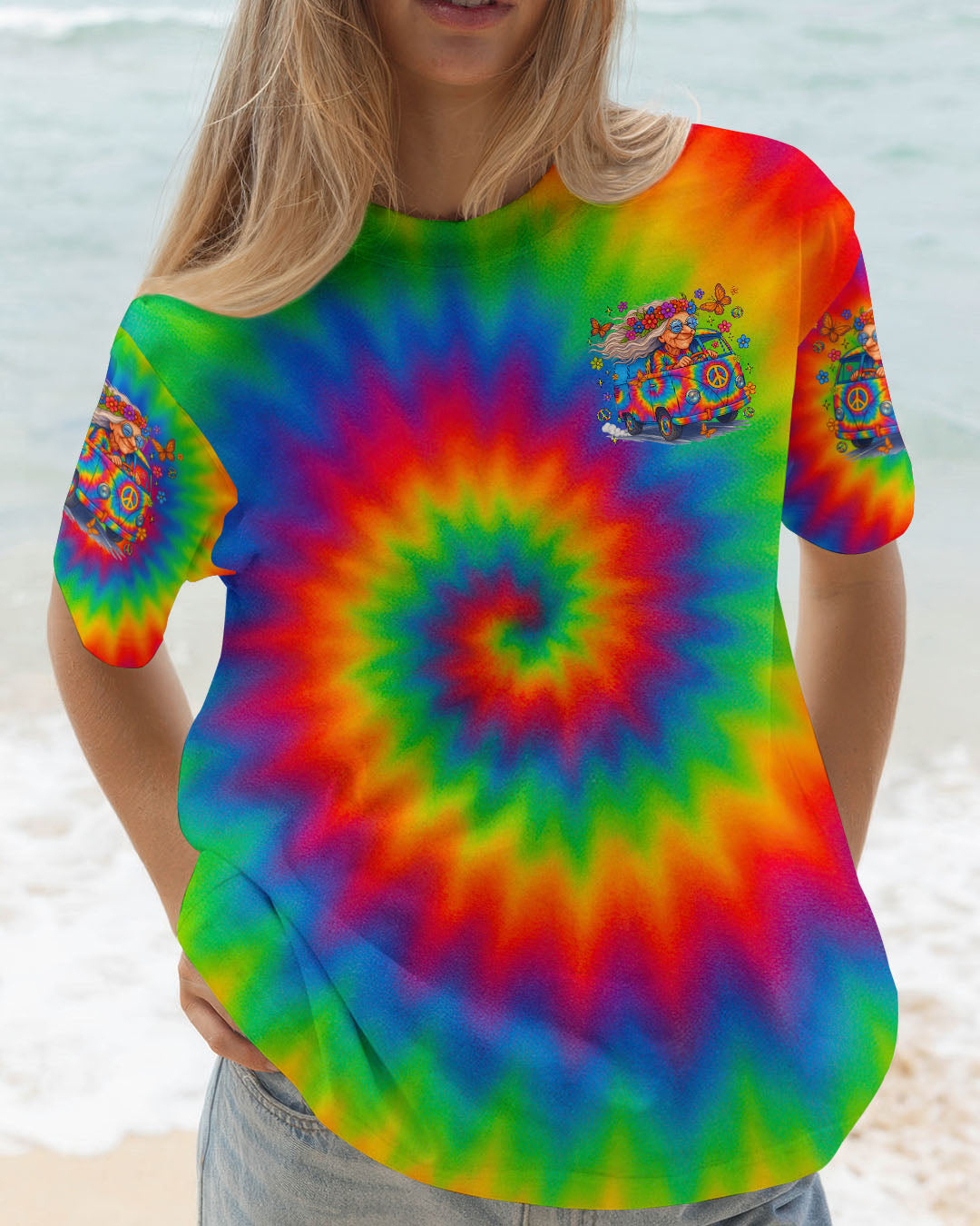 IT'S NOT HOW OLD YOU ARE HIPPIE BUS TIE DYE ALL OVER PRINT - TLTR2706253