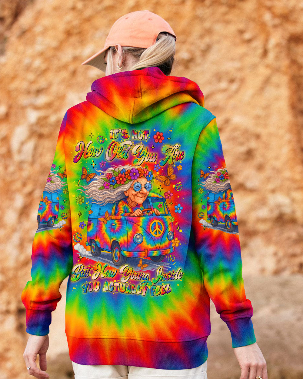 IT'S NOT HOW OLD YOU ARE HIPPIE BUS TIE DYE ALL OVER PRINT - TLTR2706253