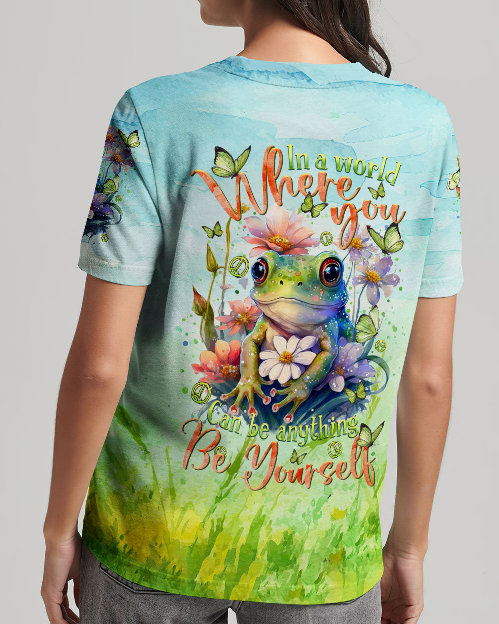BE YOURSELF FROG ALL OVER PRINT - TLTR2802244