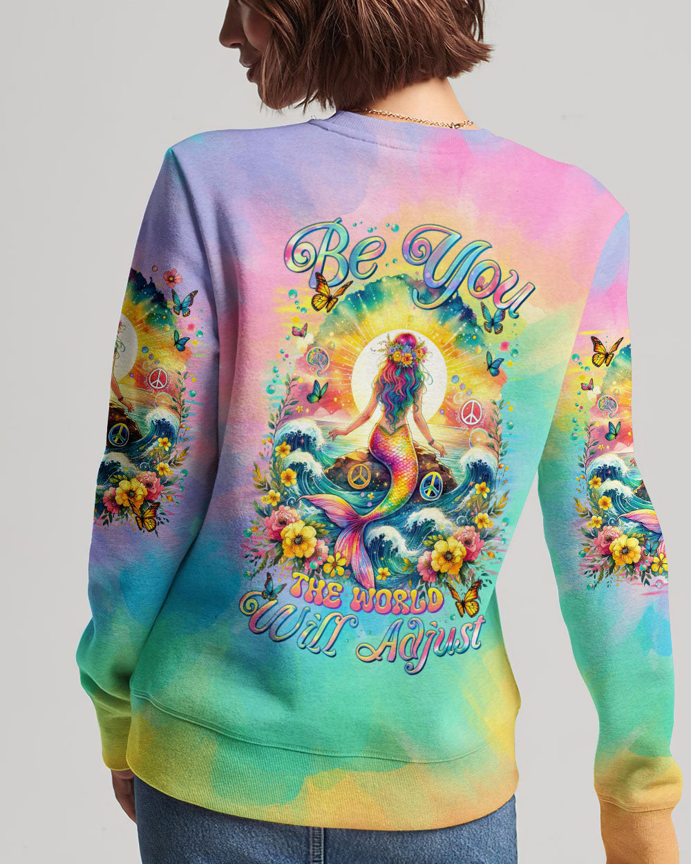 BE YOU THE WORLD WILL ADJUST MERMAID ALL OVER PRINT - TLTR2811233