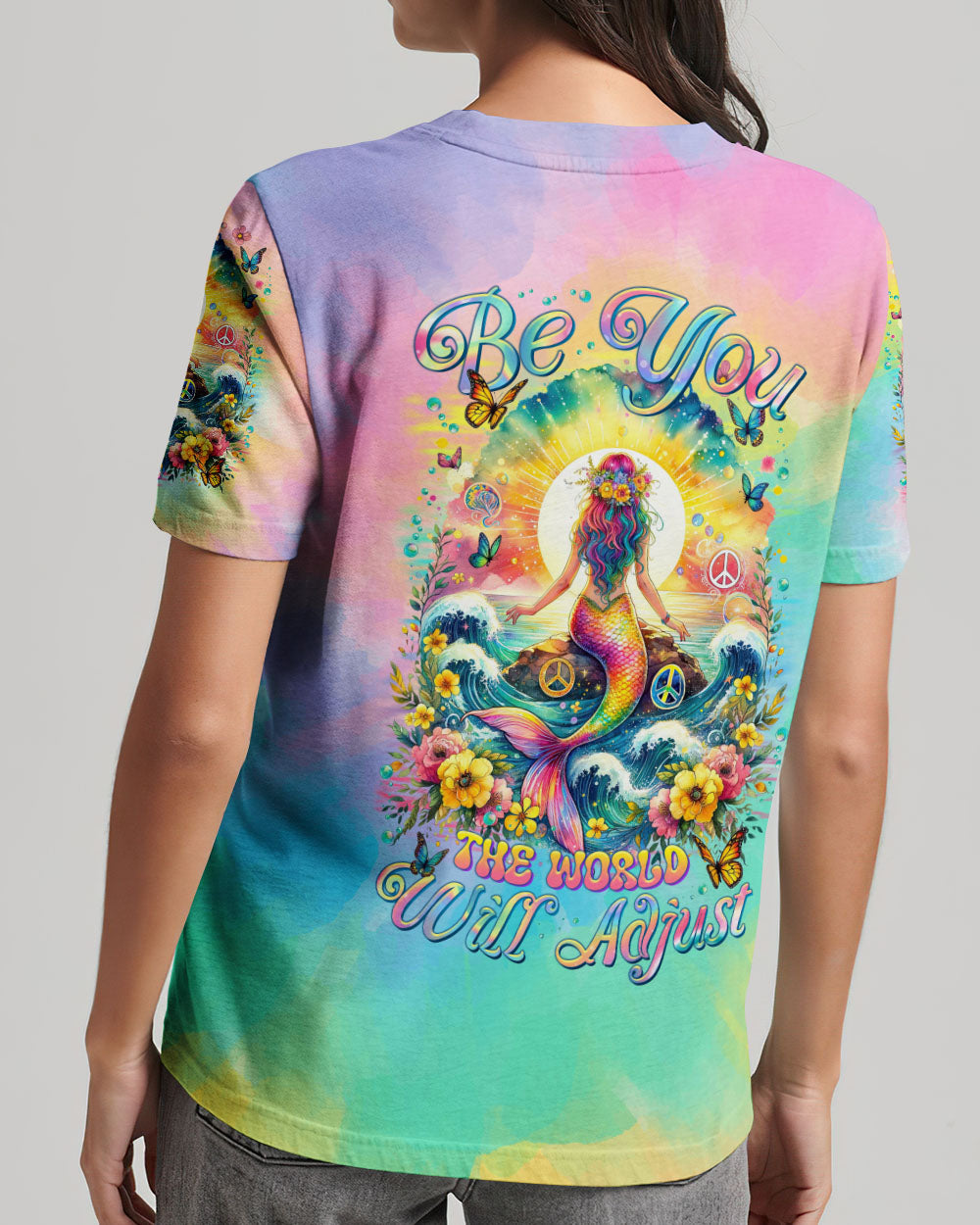 BE YOU THE WORLD WILL ADJUST MERMAID ALL OVER PRINT - TLTR2811233