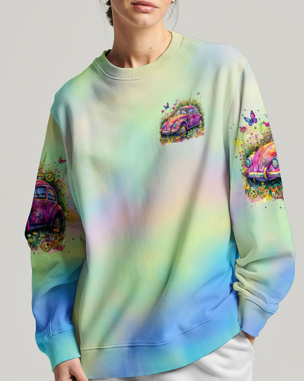 RUNNING AGAINST THE WIND FLORAL CAR ALL OVER PRINT - TLTR2902245