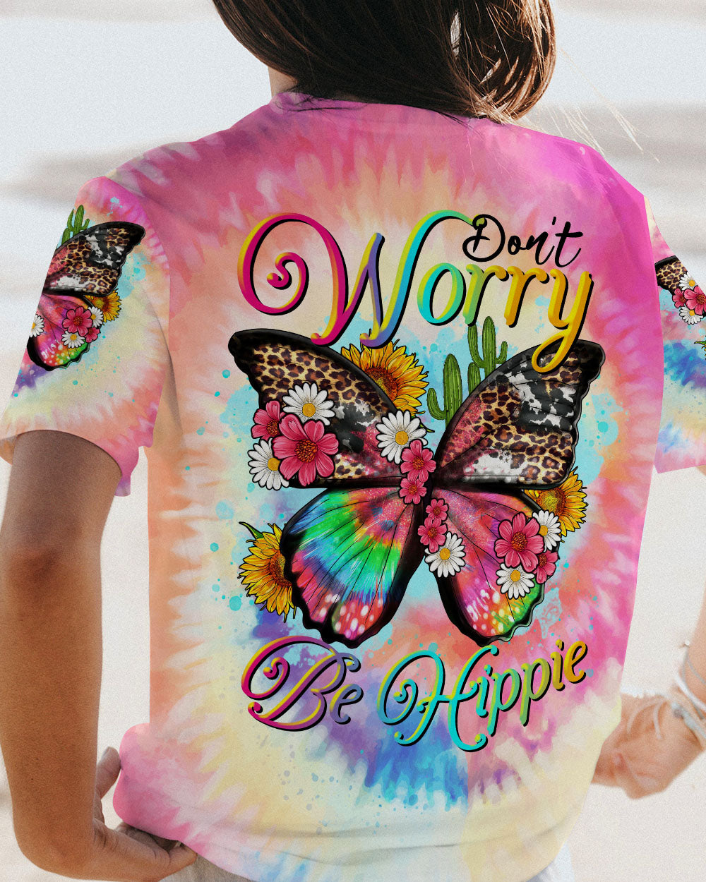 DON'T WORRY BE HIPPIE BUTTERFLY ALL OVER PRINT - TLTR3005232