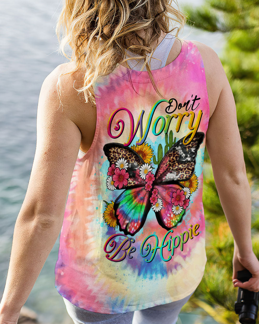 DON'T WORRY BE HIPPIE BUTTERFLY ALL OVER PRINT - TLTR3005232