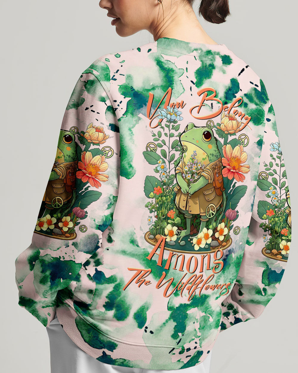 YOU BELONG AMONG THE WILDFLOWERS FROG ALL OVER PRINT - TLTR3008232