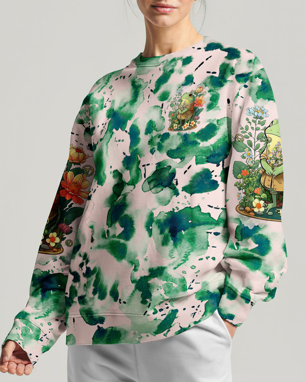 YOU BELONG AMONG THE WILDFLOWERS FROG ALL OVER PRINT - TLTR3008232