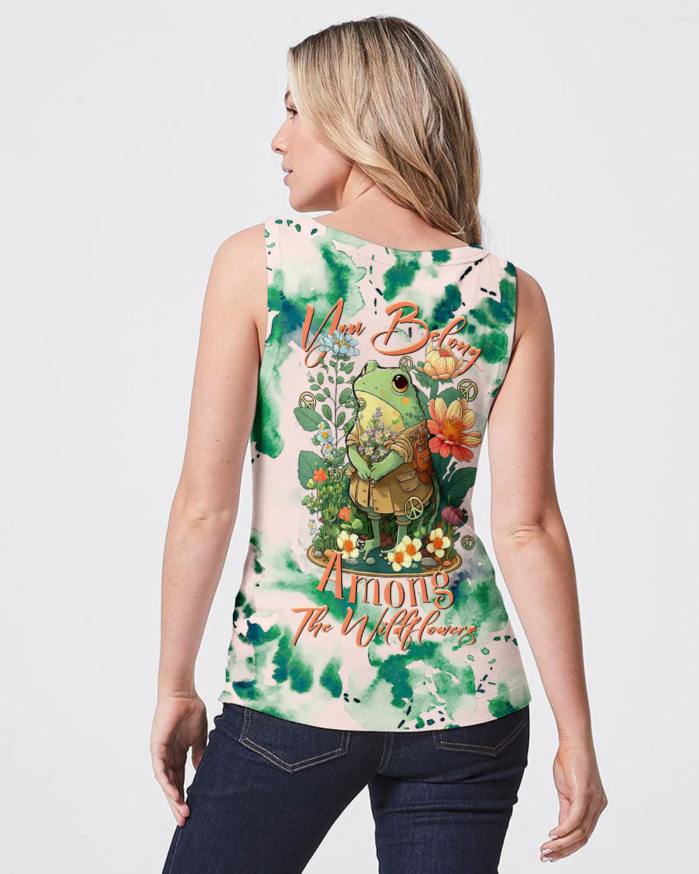 YOU BELONG AMONG THE WILDFLOWERS FROG ALL OVER PRINT - TLTR3008232