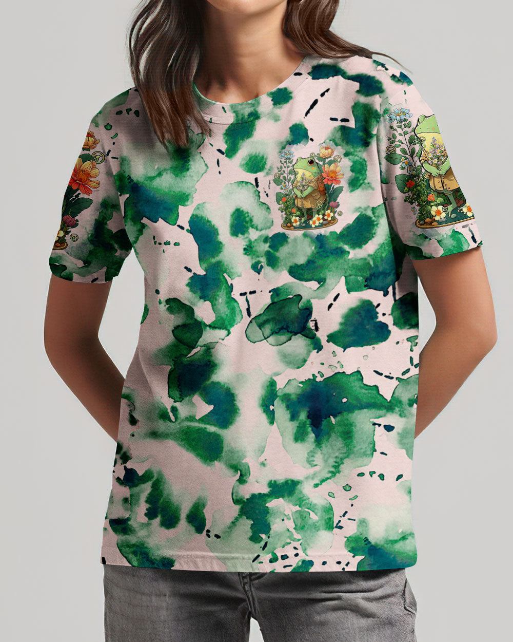 YOU BELONG AMONG THE WILDFLOWERS FROG ALL OVER PRINT - TLTR3008232