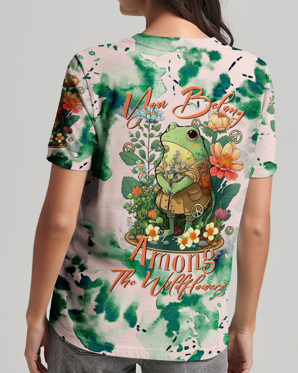 YOU BELONG AMONG THE WILDFLOWERS FROG ALL OVER PRINT - TLTR3008232