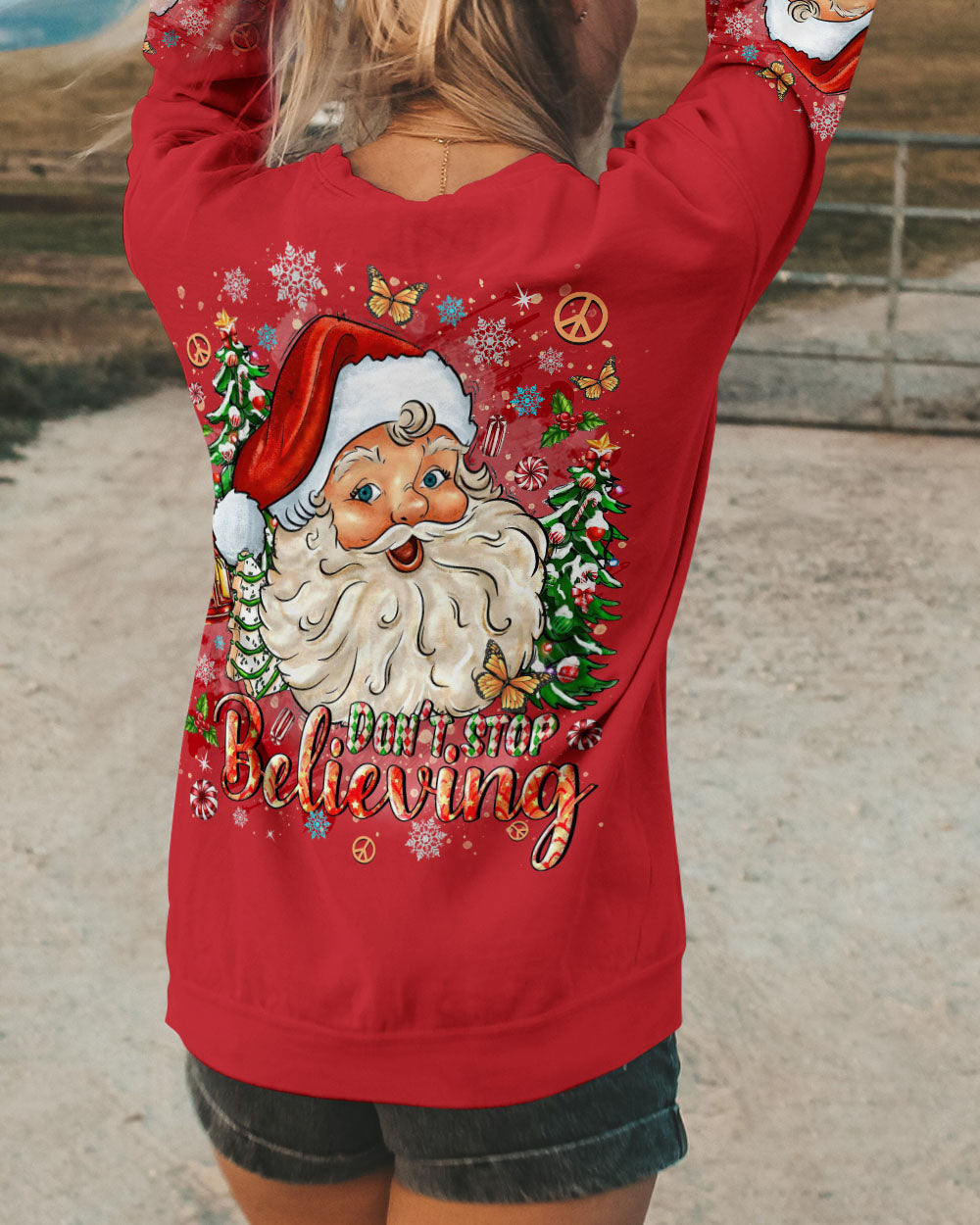 DON'T STOP BELIEVING CHRISTMAS ALL OVER PRINT - TLTR3010242