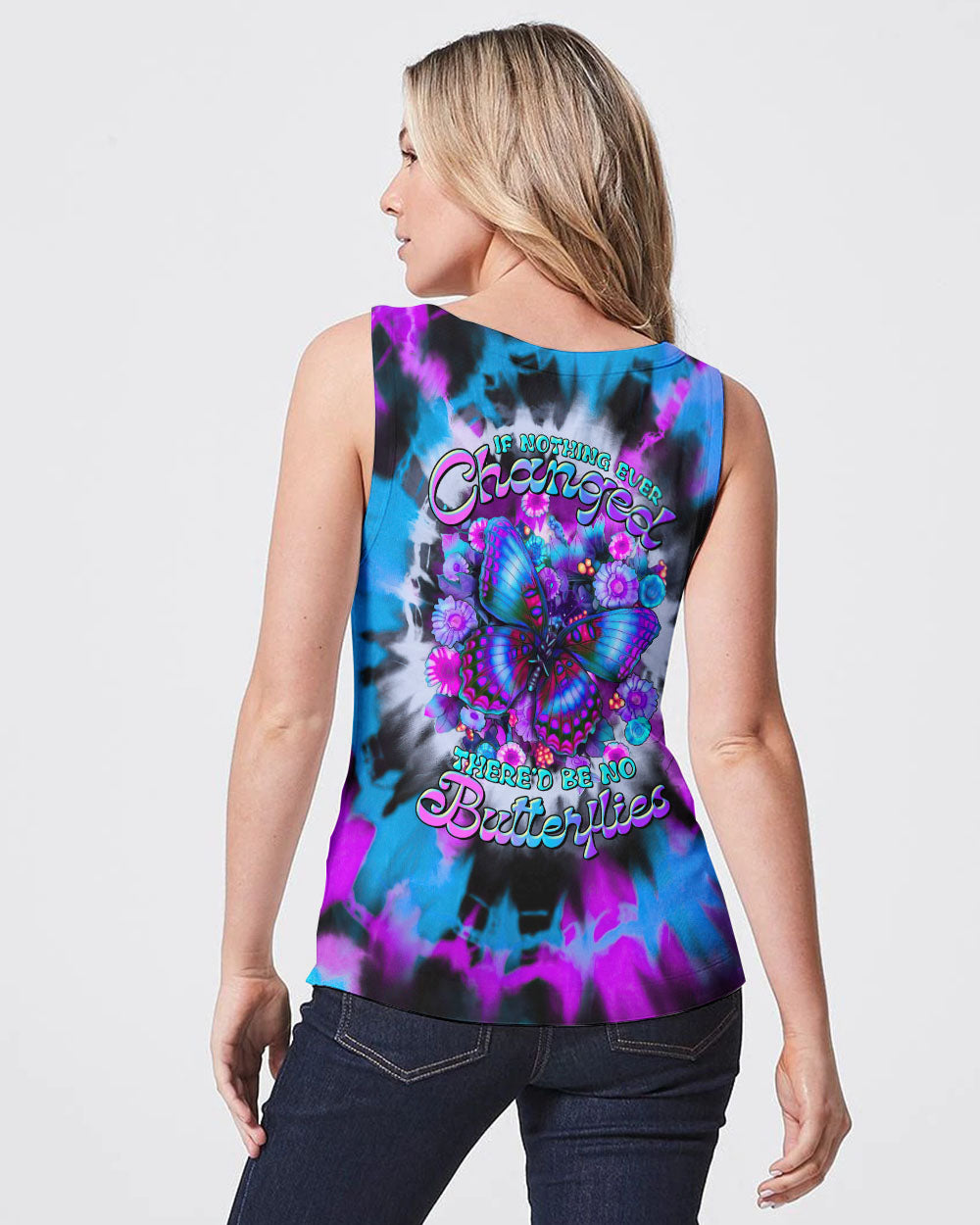 IF NOTHING EVER CHANGED BUTTERFLY ALL OVER PRINT - TLTR3107231