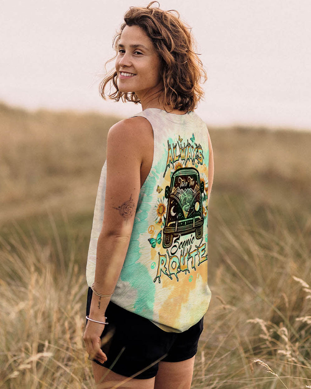 ALWAYS TAKE THE SCENIC ROUTE BUS ALL OVER PRINT - TLTW00503254