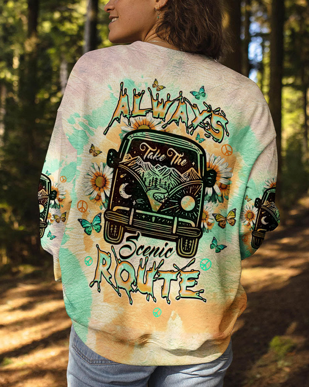 ALWAYS TAKE THE SCENIC ROUTE BUS ALL OVER PRINT - TLTW00503254