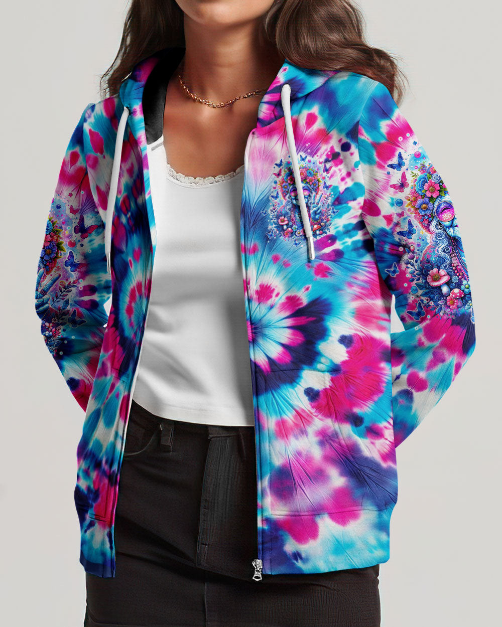 RUNNING AGAINST THE WIND OLD LADY TIE DYE ALL OVER PRINT - TLTW0102243