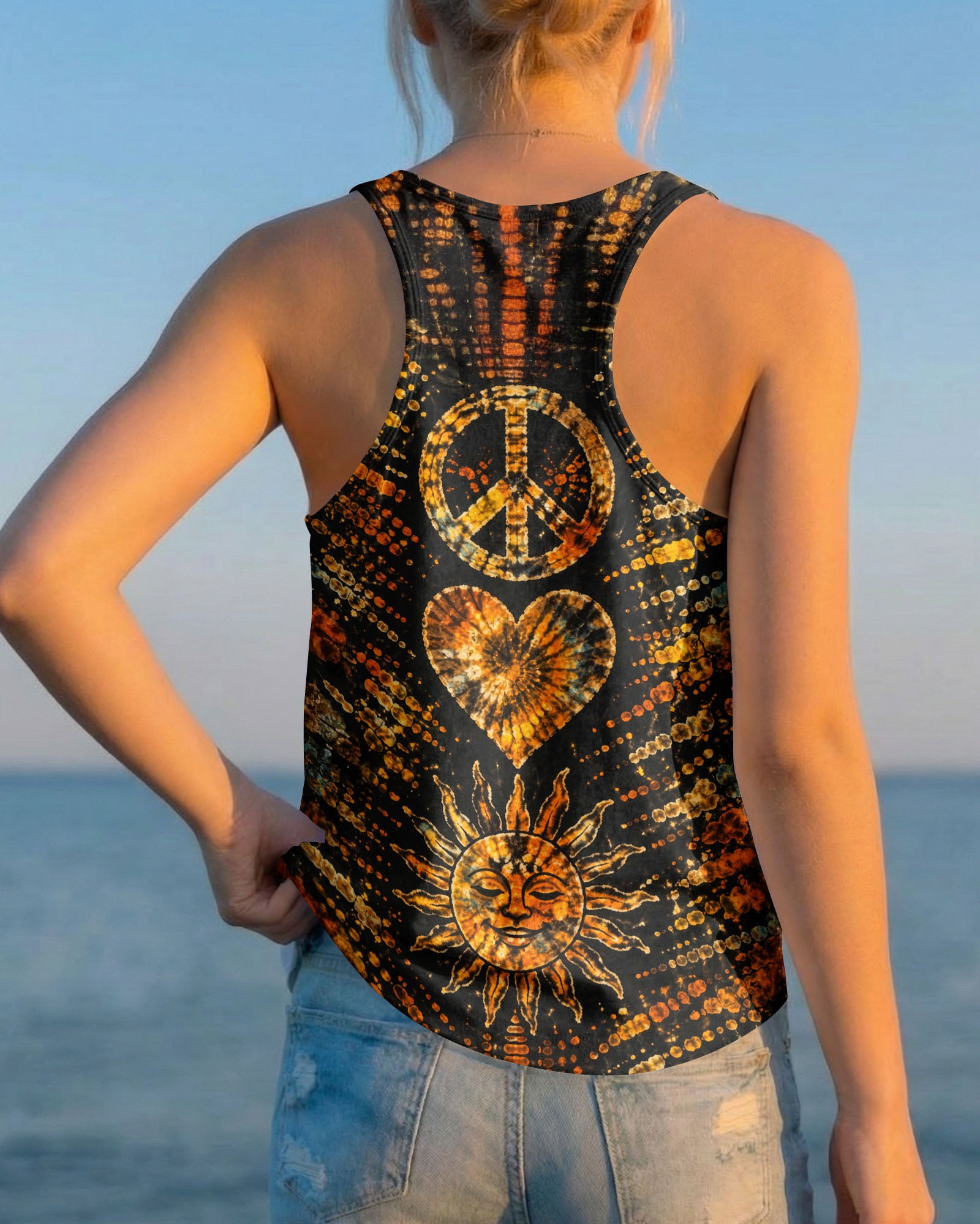 PEACE LOVE HIPPIE SUN ALL OVER PRINT - TLTW0104261